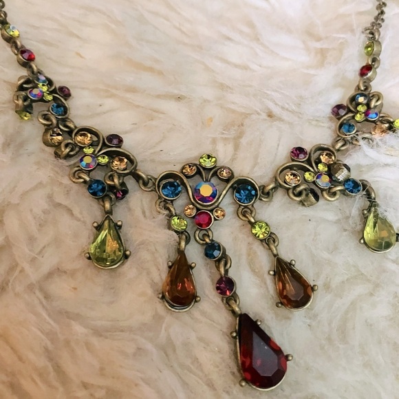 VCLM Victorian Style Multicolored Necklace - Picture 3 of 5